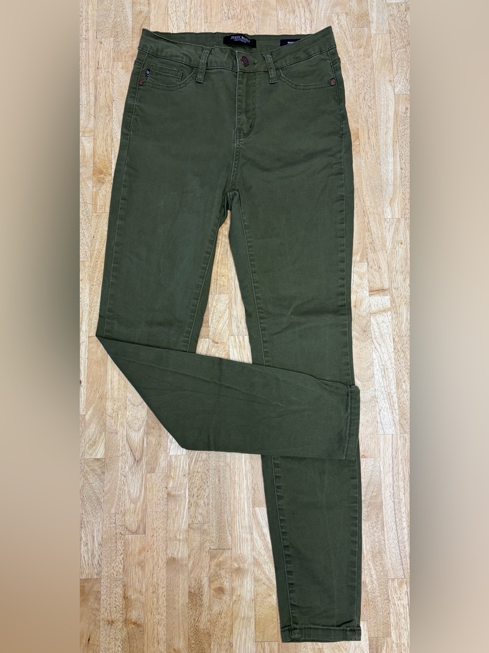 Judy Blue Los Angeles Olive Green Skinny Fit Jeans Colored Denim Pants 5/27